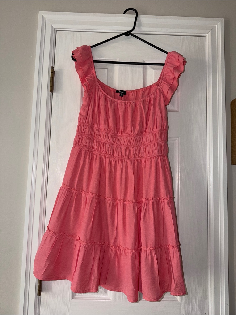 Girls' Peach Tiered Sundress